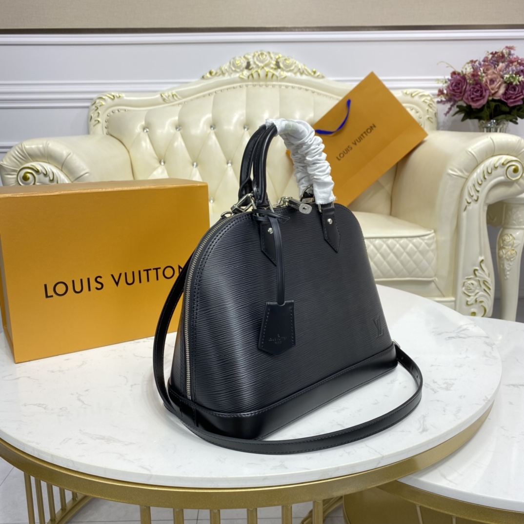 Louis Vuitton ALMA PM Epi Leather Handbag M40302 Black